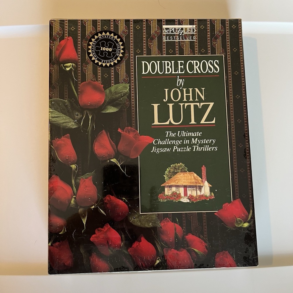 1000 Pc Double Cross Mystery Jigsaw Puzzle John Lutz Thriller BePuzzled Sealed